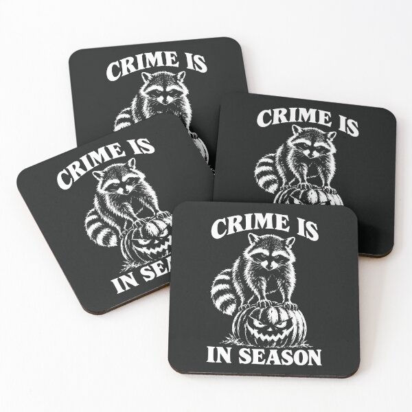 Item preview, Crime Is In Season Raccoon Halloween Villain designed and sold by CamaleonDesigns.