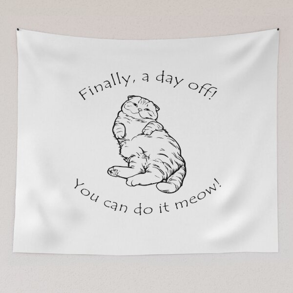 Item preview, ¡Por fin un día libre! - Divertida camiseta de gato Scottish Fold designed and sold by MeowWatStudio.