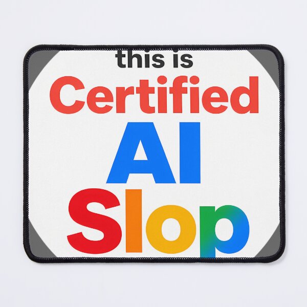 Item preview, This Is Certified AI Slop Funny Tech Meme Sticker designed and sold by Cath-Design.