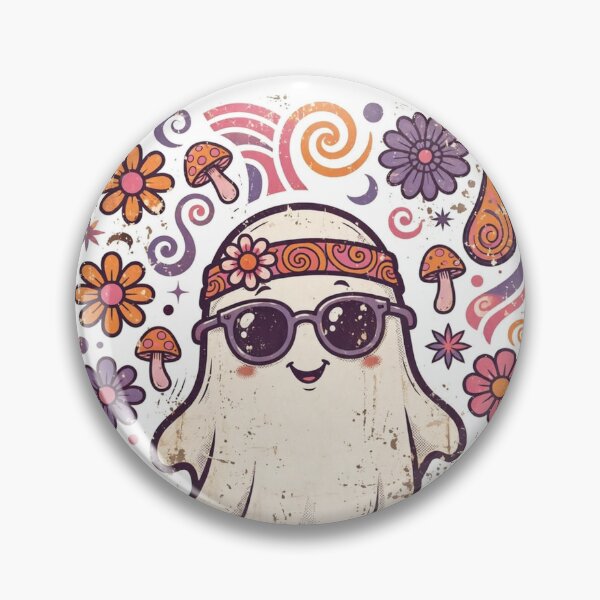 Item preview, Good Vibes, Dead Ahead Groovy Halloween Ghost T-Shirt designed and sold by AASU247.