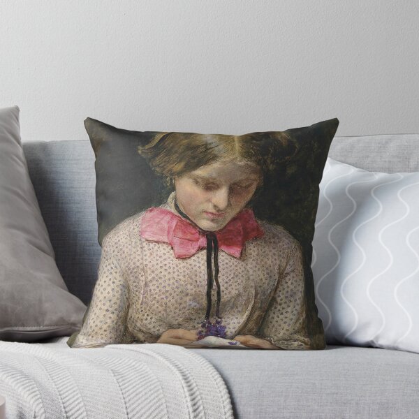 Artikelvorschau, Vintage-Wandbild eines viktorianischen Mädchens, „Die Botschaft des Veilchens“ von John Everett Millais, Kunstdruck der Präraffaeliten entworfen und verkauft von RickE.