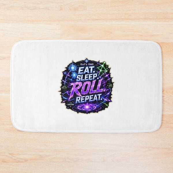 Item preview, Eat Sleep Roll Repeat Dice Gaming Design for RPG and Tabletop Enthusiasts designed and sold by ImMrCat.