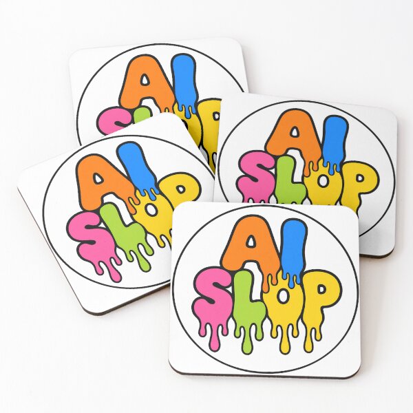 Item preview, AI Slop Dripping Graffiti Letters Colorful Meme Sticker designed and sold by Cath-Design.