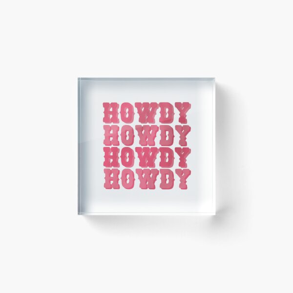 Item preview, Howdy – Pink Western Cowgirl Typography designed and sold by AandBCollective.