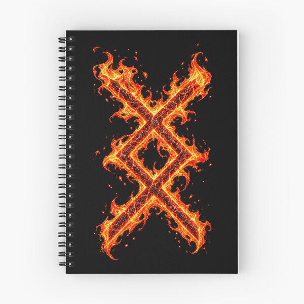 Item preview, Ingwaz Rune in flame designed and sold by Faust-ART.