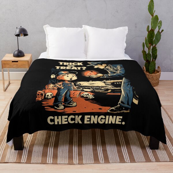 Item preview, Trick or Treat? Check Engine – Funny Halloween Mechanic Car Design designed and sold by DyzioSupply.