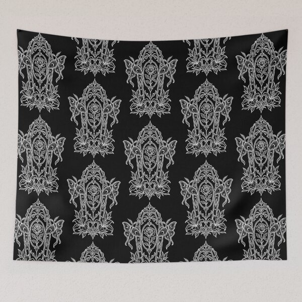 Item preview, Funeral Garden — Coffin, Rose and Moths Gothic Tattoo designed and sold by Tattee.