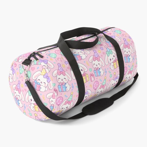 Item preview, Kawaii Birthday Bunny Ribbon Gifts Pastel Party Pattern designed and sold by Soft Berry Studio.
