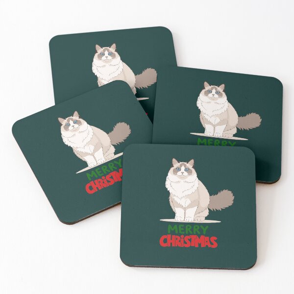 Item preview, Cute Ragdoll Cat Merry Christmas Holiday Art designed and sold by stormk10.