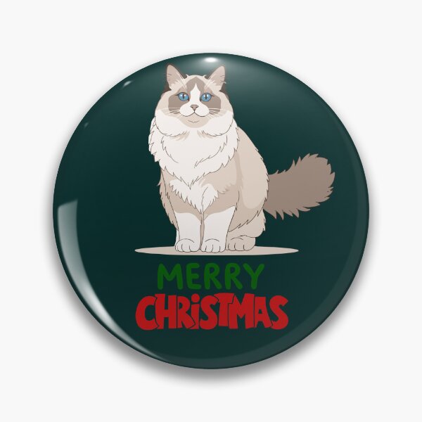 Item preview, Cute Ragdoll Cat Merry Christmas Holiday Art designed and sold by stormk10.