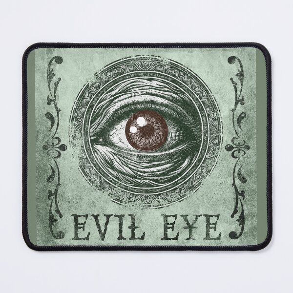 Item preview, Gothic Evil Eye Illustration Dark Rune Art Green designed and sold by Ghoul Enterprises.