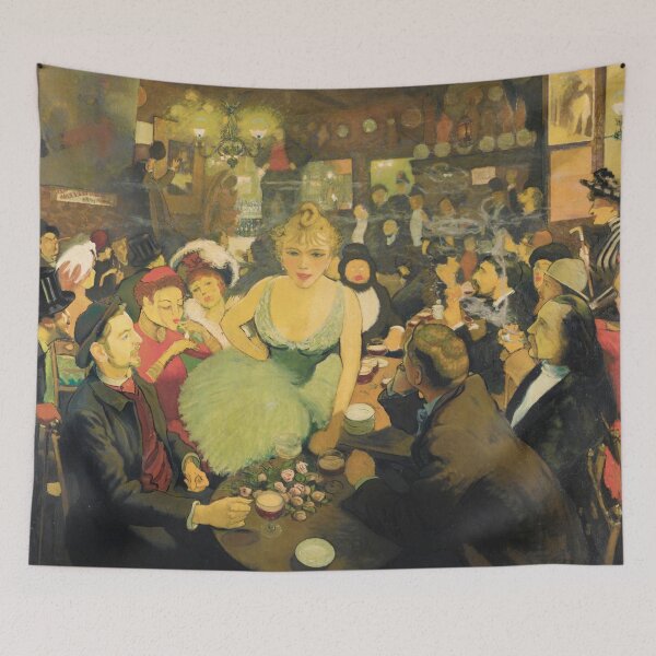 Item preview, Vintage Paris Cafe Wall Art, L'Intérieur de Chez Bruant by Louis Anquetin, French Art Print designed and sold by RickE.