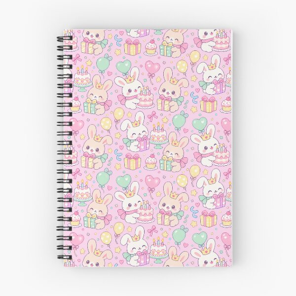 Item preview, Kawaii Birthday Bunny Cake Party Pastel Pattern designed and sold by Soft Berry Studio.