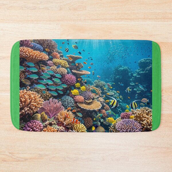 Item preview, Coral reef with many colorful fish designed and sold by Mente Creativa.