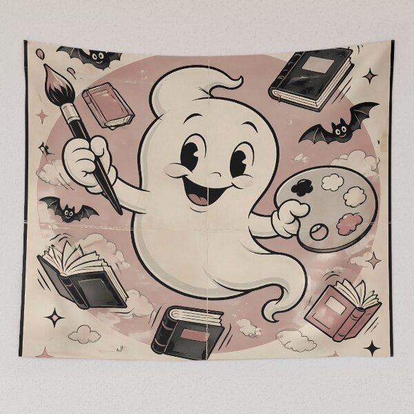 Item preview, Cute Vintage Ghost Teacher - Art Classroom Halloween Decor designed and sold by Art-Arcade6.