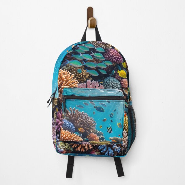 Item preview, Coral reef with many colorful fish designed and sold by Mente Creativa.