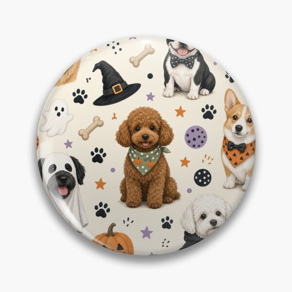 Item preview, Spooky Cute Dogs Halloween Pattern designed and sold by A1RB.