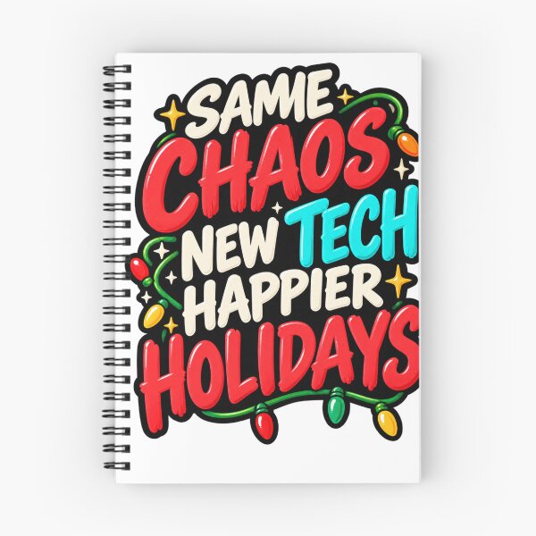 Item preview, Same Chaos New Tech Happier Holidays Funny Design designed and sold by Kenzie & Co.