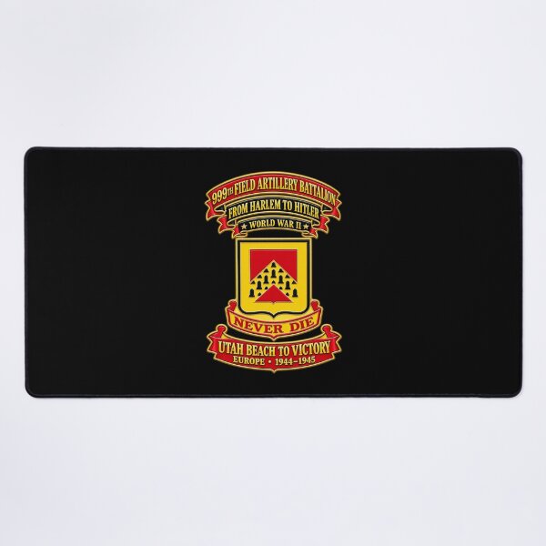Item preview, 999th Field Artillery Battalion - DUI - Never Die - From Harlem to Hitler - Utah Beach to Victory - WWII - 3D - Transparent designed and sold by Military Insignia Products.