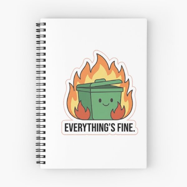 Item preview, Dumpster Fire Everything's Fine Sarcastic Humor Sticker Design.  designed and sold by Gopal Verma.