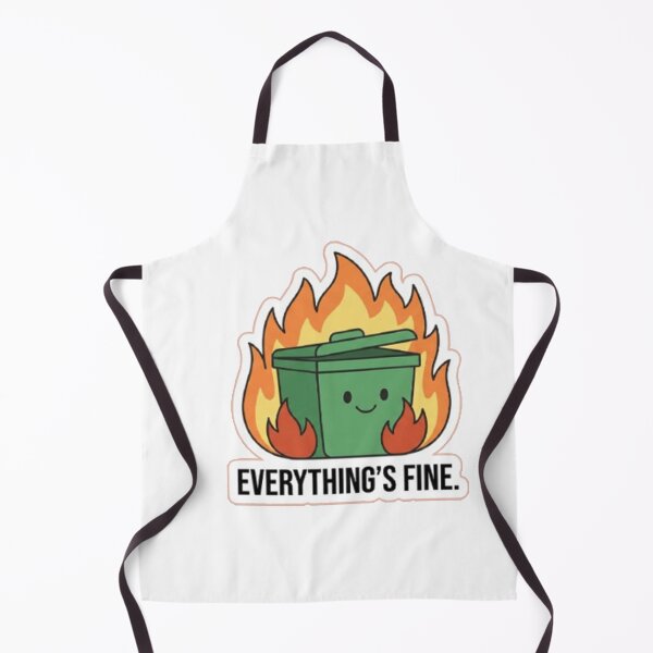 Item preview, Dumpster Fire Everything's Fine Sarcastic Humor Sticker Design.  designed and sold by Gopal Verma.