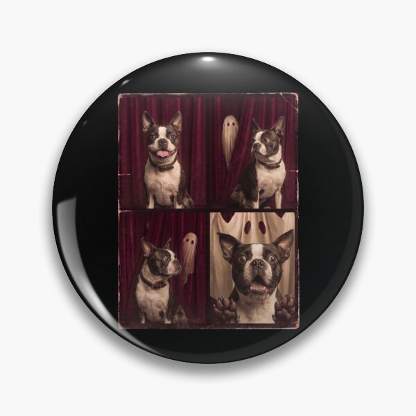 Item preview, Funny Boston Terrier Scared Ghost Halloween designed and sold by d247.