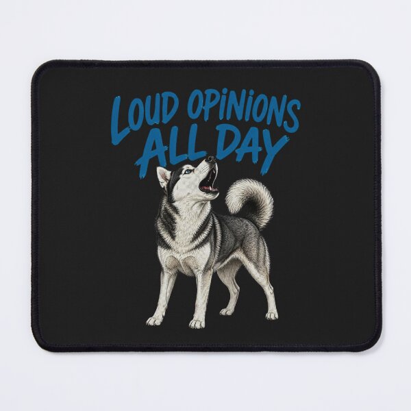 Item preview, Loud Opinions All Day Funny Siberian Husky designed and sold by AdicretorDesign.