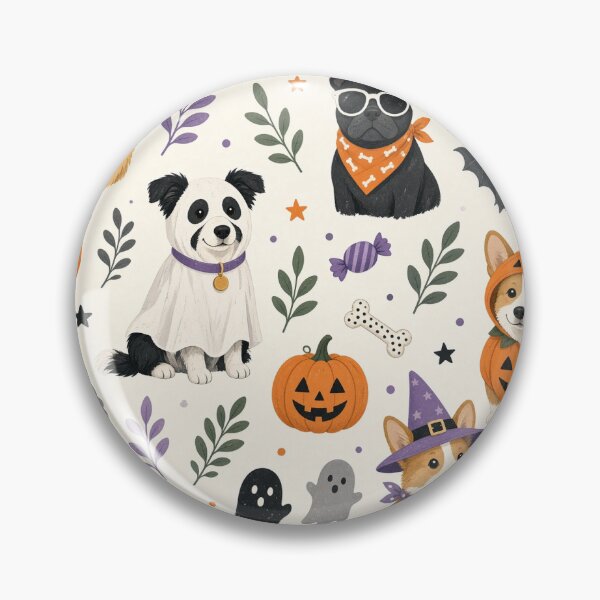 Aperçu de l'œuvre Motif d'Halloween pour chiens mignons et effrayants créée et vendue par A1RB.