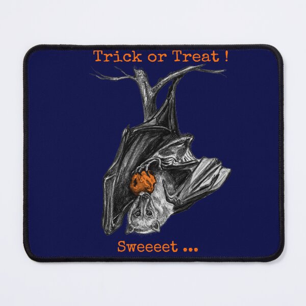 Item preview, Cute Flying Fox Bat Halloween Orange Trick or Treat Art designed and sold by Dina's Fine Arts.