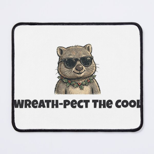 Item preview, Wreath-pect The Cool Funny Wreath Wombat Christmas Design designed and sold by Wild Shades.