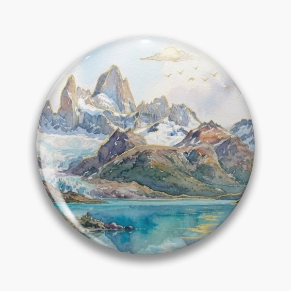 Item preview, Mount Fitz Roy and Laguna in Watercolor - Argentine Landscapes designed and sold by Esencia Argentina.