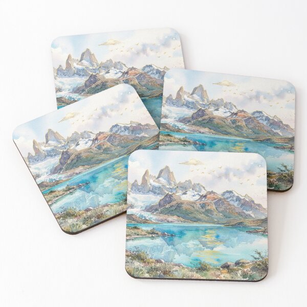 Item preview, Mount Fitz Roy and Laguna in Watercolor - Argentine Landscapes designed and sold by Esencia Argentina.