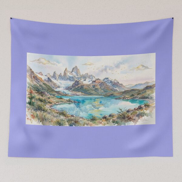 Item preview, Mount Fitz Roy and Laguna in Watercolor - Argentine Landscapes designed and sold by Esencia Argentina.