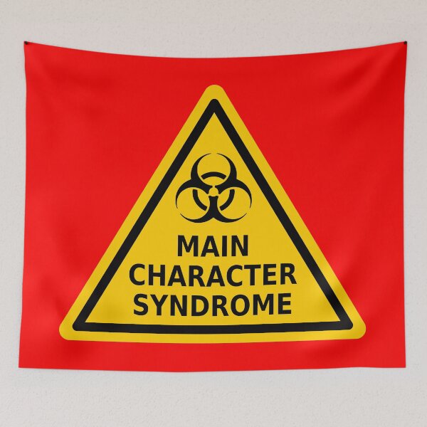 Item preview, Main Character Syndrome Contagion Warning Sign (with Black Biohazard Symbol) designed and sold by Karate Octopus.