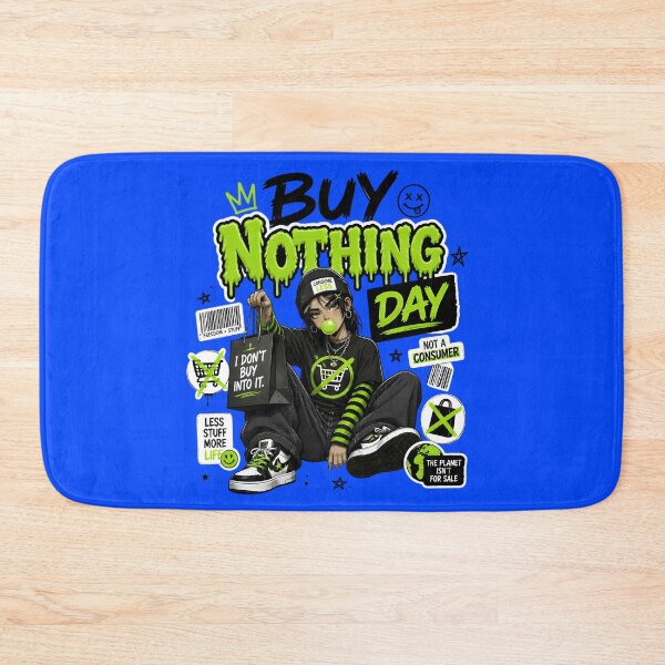 Item preview, Buy Nothing Day Anime Grunge Girl Anti Consumerism designed and sold by CloudyCatArt.
