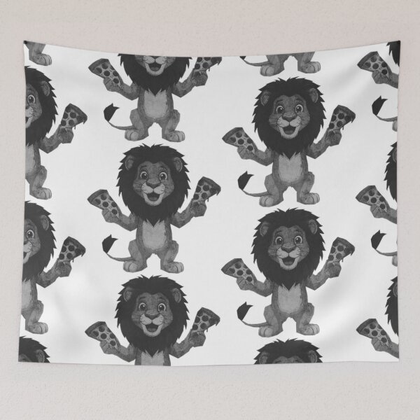 Item preview, Lion with Pizza designed and sold by kinpirks.