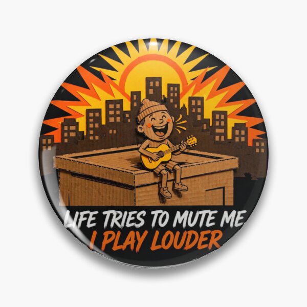Item preview, Life Tries to Mute Me, I Play Louder - Urban Musician Guitar Design designed and sold by Ibrahimhema5.