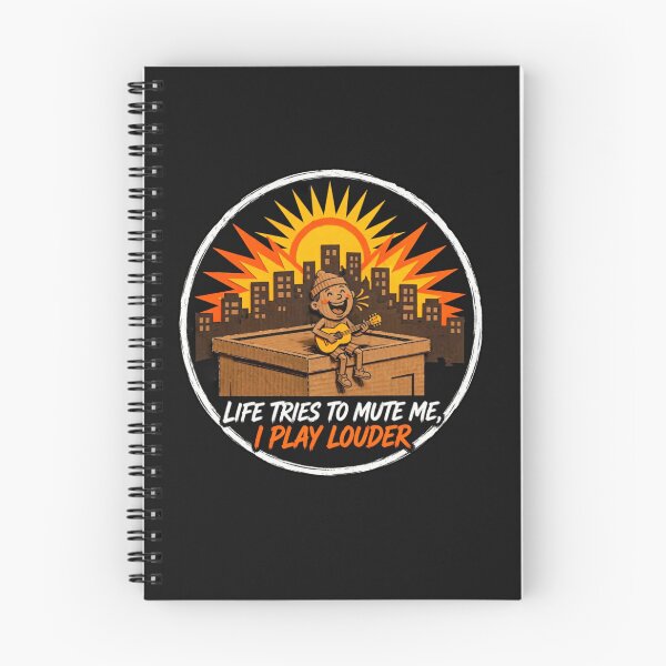 Item preview, Life Tries to Mute Me, I Play Louder - Urban Musician Guitar Design designed and sold by Ibrahimhema5.