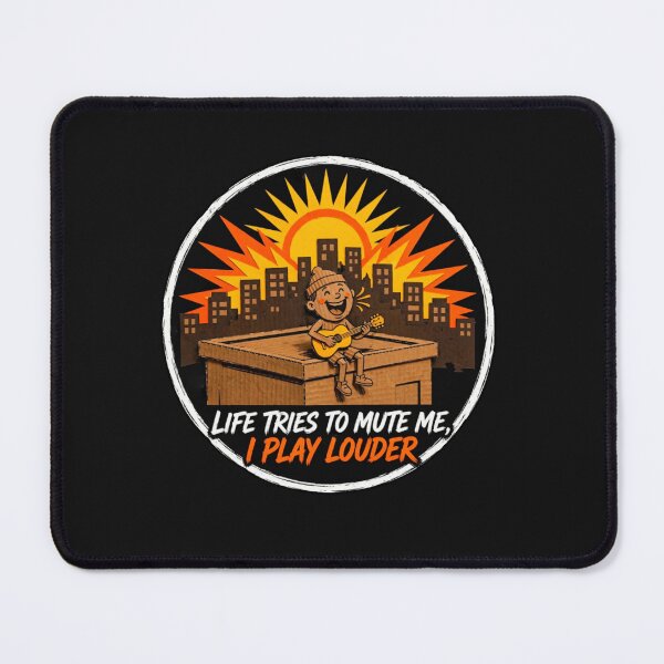 Item preview, Life Tries to Mute Me, I Play Louder - Urban Musician Guitar Design designed and sold by Ibrahimhema5.
