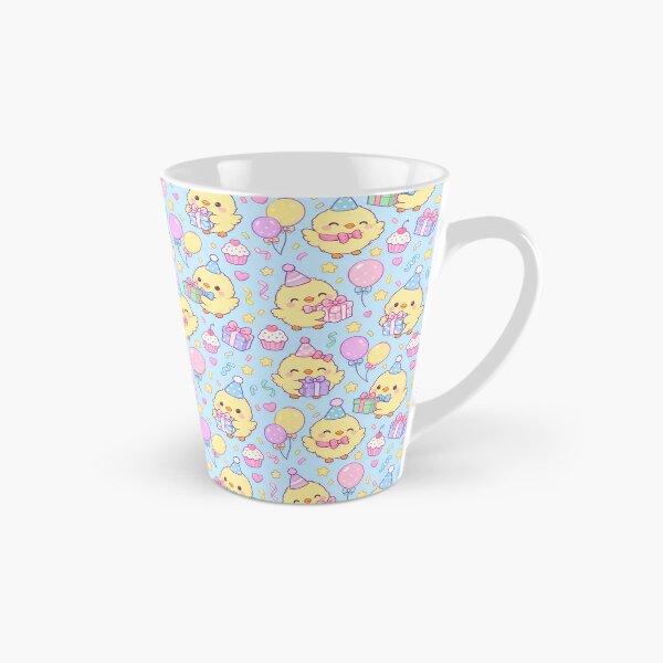 Item preview, Kawaii Birthday Chick Gift Pattern with Balloons and Presents designed and sold by Soft Berry Studio.