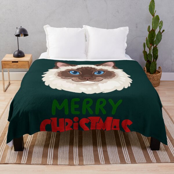 Item preview, Cute Ragdoll Cat Merry Christmas Holiday Art designed and sold by stormk10.