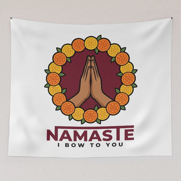 Item preview, Namaste Hands Marigold Garland: I Bow to You designed and sold by Osmose-Studio.