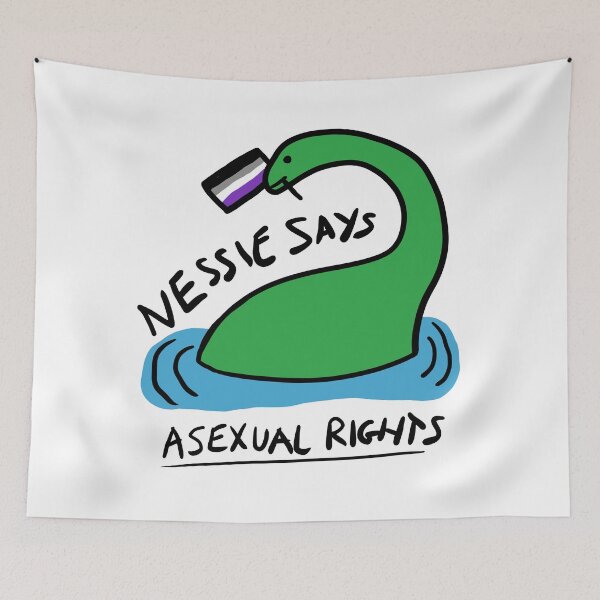 Item preview, Nessie Says Asexual Rights designed and sold by Galimimi.