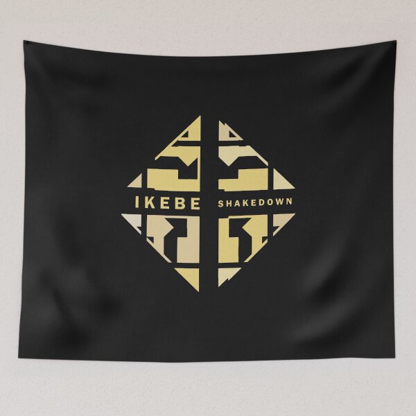 Aperçu de l'œuvre T-shirt Ikebe Shakedown Afro Funk Retro Géométrique Diamant Coucher de soleil créée et vendue par THE MODA STEREO.