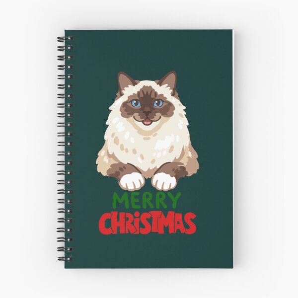 Item preview, Cute Ragdoll Cat Merry Christmas Holiday Art designed and sold by stormk10.
