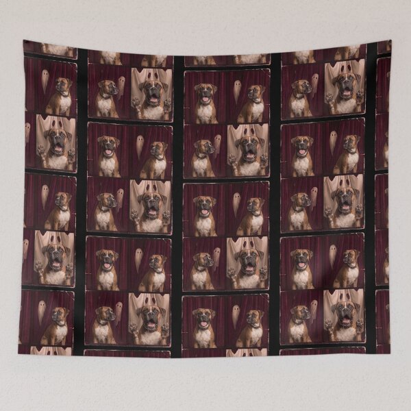 Item preview, Funny Scared Boxer Dog Ghost Halloween designed and sold by d247.