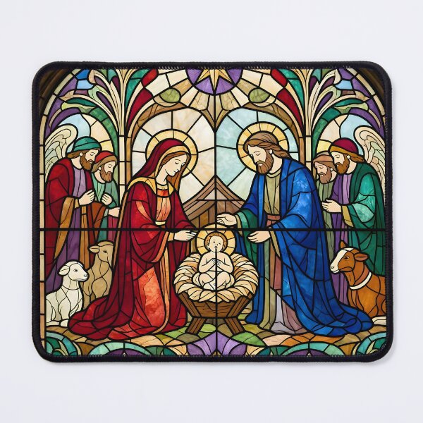 Item preview, Classic Stained Glass Nativity Scene designed and sold by Sybille-Yates.