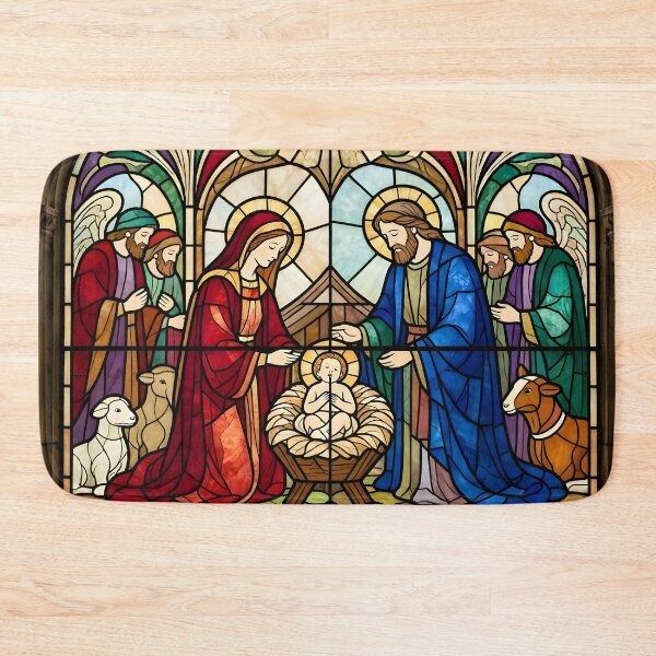 Item preview, Classic Stained Glass Nativity Scene designed and sold by Sybille-Yates.