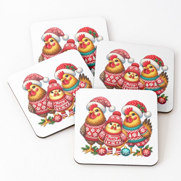 Item preview, Merry Christmas Roosters Festive Design designed and sold by Myra365Art.