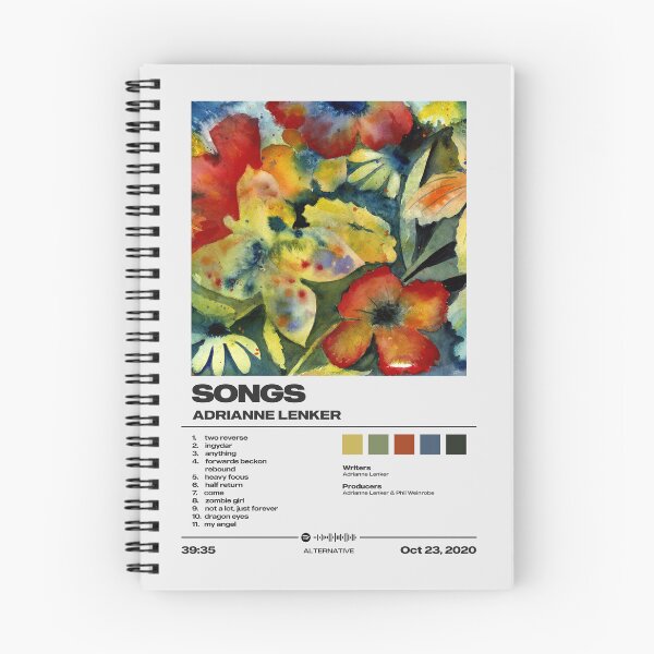 Item preview, songs by Adrianne Lenker - Tracklist Art designed and sold by FourthWall Prints.